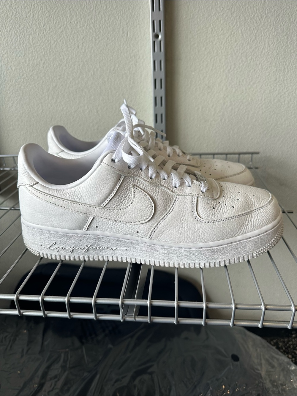 Nike Men’s Air Force 1 Low White Leather Sneakers